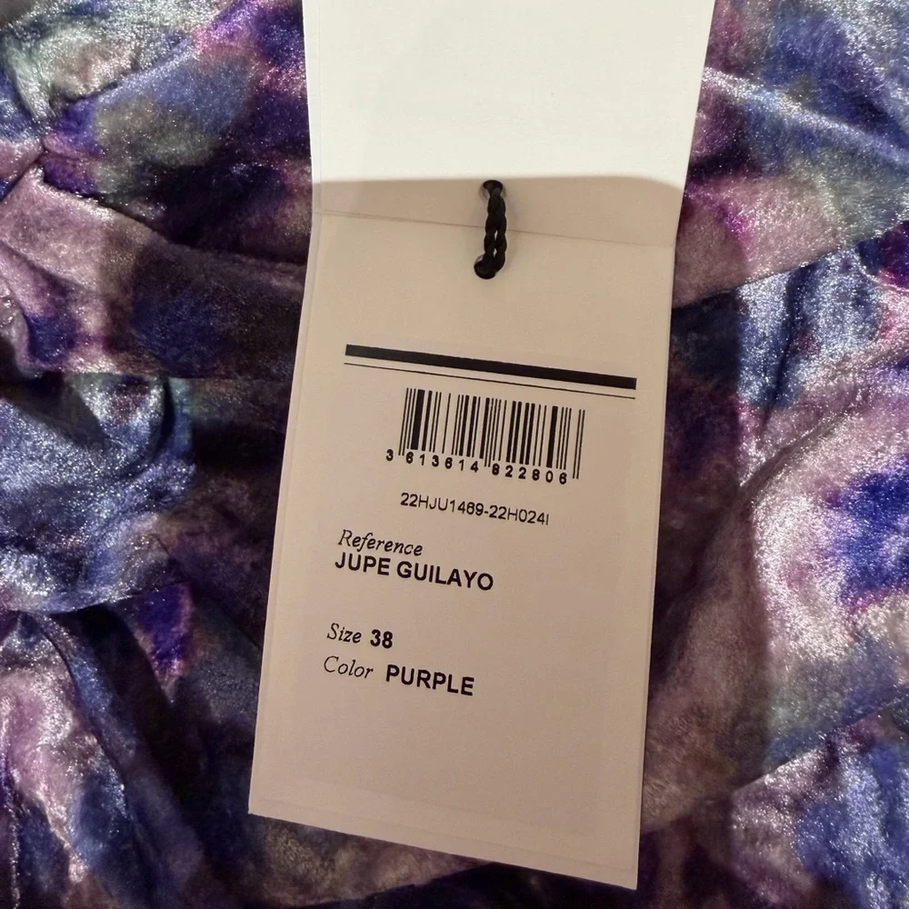 NWT Isabel Marant Guilayo Floral print velvet mini skirt - Picture 7 of 11